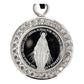 Dije Medalla Virgen Milagrosa Zirconia Plata Pura Ley S999