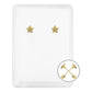 Broquel Bicel Estrellas Diamantadas Zirconia 3x3 Mm Oro 10k