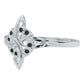 Anillo Nudo De Bruja Celta Diamantado Zirconias Plata S925