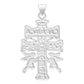 Dije Cruz Caravaca Troquelada Cristo Angeles Plata 925 6.8cm Plateado