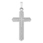 Dije Cruz Puntas Zirconias Hombre Regalo Plata 925 3.9 Cm