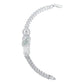 Pulsera Rolo Grande San Judas Zirconias Hombre Plata 925