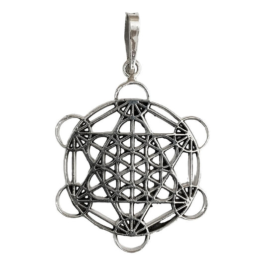 Dije Medalla Grande De Metatron En Plata Solida Ley 925