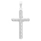 Dije Cruz Tubular Diamantado Ajedrez Cristo Plata 925 4.5 Cm Plateado