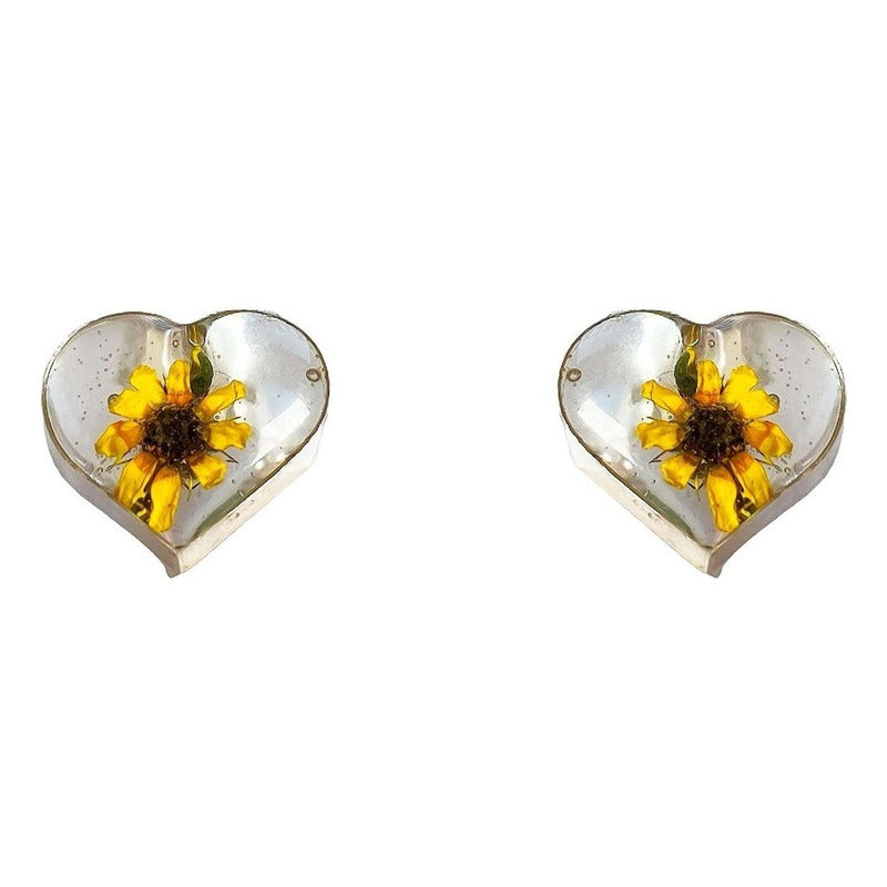 Shrek Aretes Collar Girasol Promesa Regalo Amor Plata S925