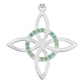 Collar Nudo De Bruja Celta Plano Zirconias Plata Ley S925