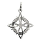 Dije Nudo De Bruja Celta Fases Lunares Zirconias Plata 925 Plateado Alto/ancho 3.6 Cm X 2.3 Cm