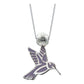 Collar Ajustable Colibri Esmaltado Mujer Regalo Plata 925