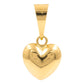 Dije Corazón Inflado Liso Amor Mujer Regalo Oro 10k 1.5 Cm Amarillo