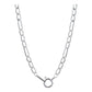 Dije San Judas Zirconias + Cadena Figaro 50 Cm Plata 925