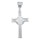 Dije Mediano Cruz Jesucristo San Benito Zirconias Plata 925
