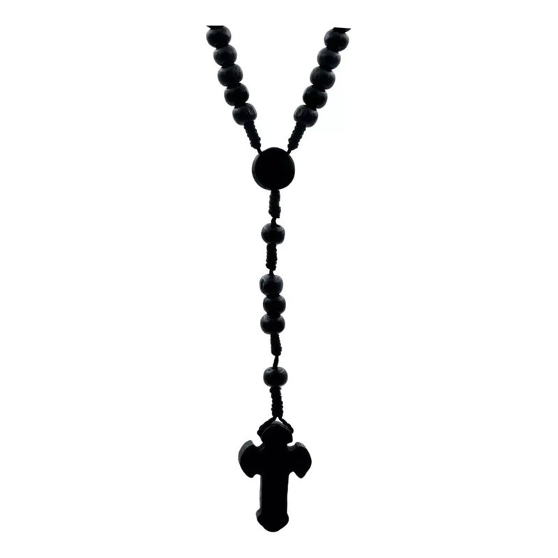 Rosario Misterios Madera San Benito Cristo Virgen Grabados San Judas Negro