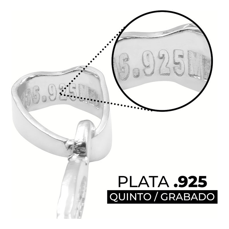 Dije Medalla San Benito Doble Vista Diaman Plata 925 1.7 Cm Plateado