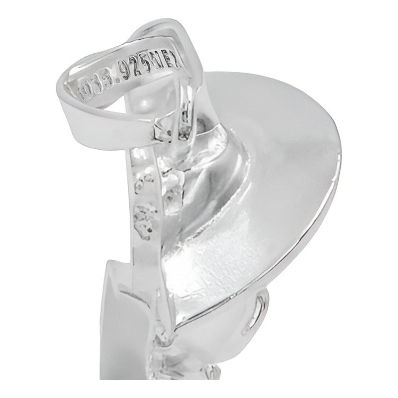 Dije Busto Emiliano Zapata Zirconias México Patria Plata 925 Plateado