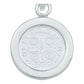 Dije Medalla San Benito Mediana Zirconias Plata Pura 999
