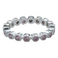 Anillo Churumbela Completa Zirconias De Plata Pura Ley .925