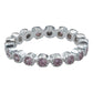 Anillo Churumbela Completa Zirconias De Plata Pura Ley .925