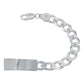 Pulsera Esclava Cubana Barbada Gruesa Hombre Plata 925 8 Mm