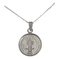 Dije Medalla San Benito Mediana Plata Pura Ley 999