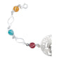 Pulsera Mariposa Flores Piedra Natural Cuarzo Plata 925