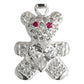 Dije Osito Corazón Amor Zirconias Regalo Plata Ley 925