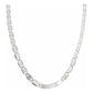 Cadena Marinera Lisa Hombre Mujer Plata Ley 925 55 Cm X 4 Mm