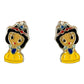 Aretes Broquel Arracadas Pendiente Princesas Plata 925