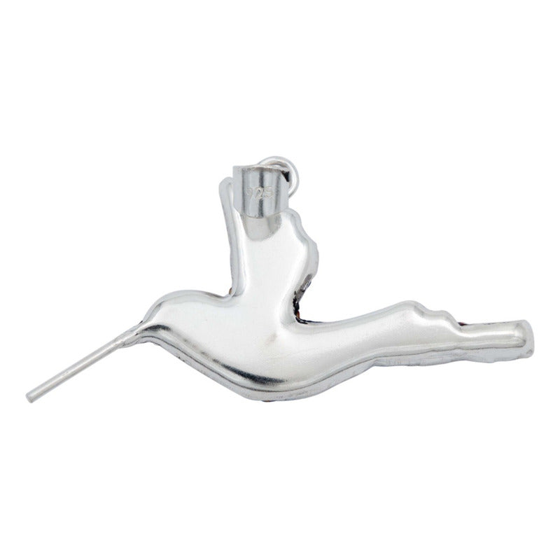 Colibri Dije Arete Cadena Piedras Conjunto Mediano Plata 925