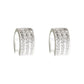 Aretes Huggies Arracadas Lleno Zirconias Regalo Plata Ley925