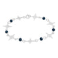Pulsera Nudo De Bruja Laser Cristales Regalo Mujer Plata 925 Azul Marino 19 Cm