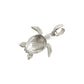 Dije Tortuga Con Piedra Natural Tallada De Plata Solida 925