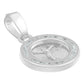 Dije Mini Medalla Bautizo Cristo Crucificado Plata 925 1.2cm Blanco