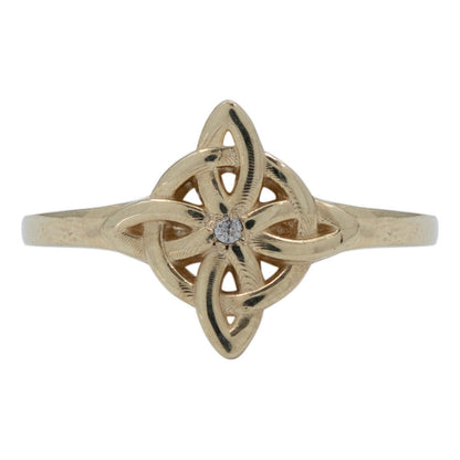 Anillo Nudo De Bruja Celta En Oro 10k Fabricado A Medida