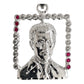 Dije Grande Jesús Malverde Con Zirconias Plata Solida 925