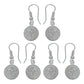 Kit 3 Pares Aretes Doble Vista Gancho San Benito Mujer