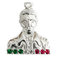 Dije Rostro Malverde Zirconias Tricolor Plata Ley 925