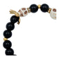 16 Piezas Pulsera Craneo Santa Muerte Flor Artesanal Unisex
