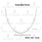 Cadena Cubana Diamantada Barbada Hombre Platas925 65cm X 5mm
