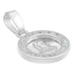 Dije Mini Medalla Bautizo Sagrado Corazón Plata 925 1.2 Cm Blanco