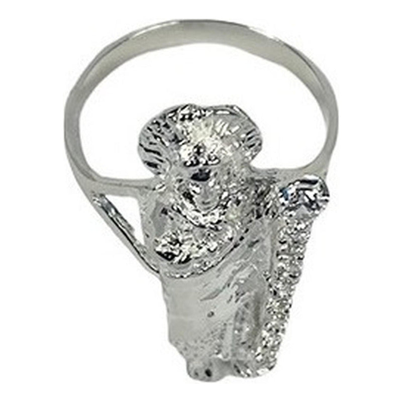 Anillo San Judas Tadeo Con Zirconias Plata Solida 925