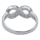 Anillo Infinito Zirconias Amor Regalo Mujer Plata 925