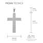 Dije Cruz Grande Zirconias Hombre Regalo Plata 925 4.5 Cm