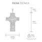 Dije Cruz Grande Cristo Espiritu Santo Hombre Plata 925 Plateado