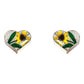 Shrek Aretes Collar Girasol Promesa Regalo Amor Plata S925