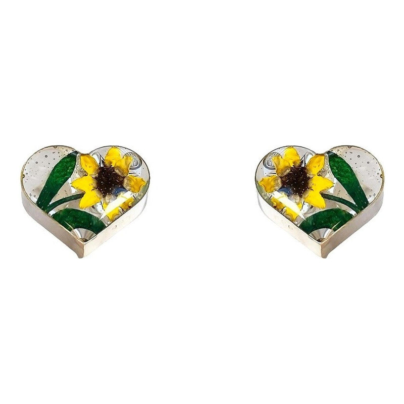 Shrek Aretes Collar Girasol Promesa Regalo Amor Plata S925
