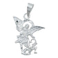 Dijes San Miguel Arcangel Con Zirconias Plata Solida 925