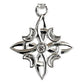Dije Nudo De Bruja Fases Lunares Zirconia Plata Pura Ley 925 Blanco
