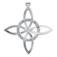 Collar Nudo De Bruja Celta Plano Zirconias Plata Ley S925