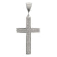 Dije Cruz Catolica Grande Zirconias Hombre Plata Ley 925