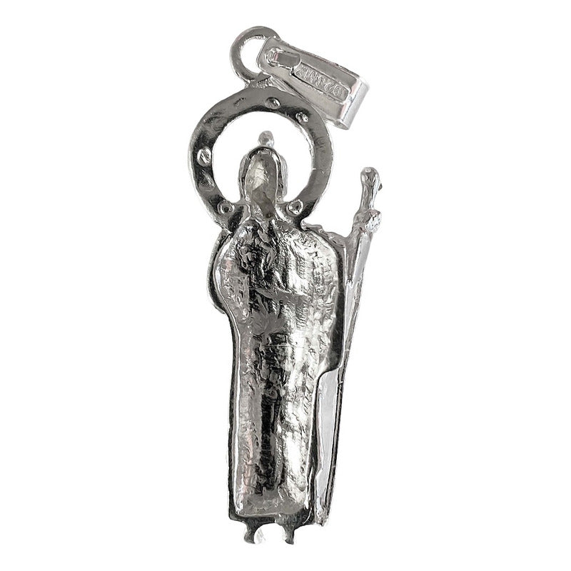 Dije Mediano San Judas 5.1 Cm Liso De Plata Ley 925